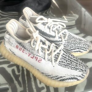 Men size 7 yeezy boost. Red white and black
